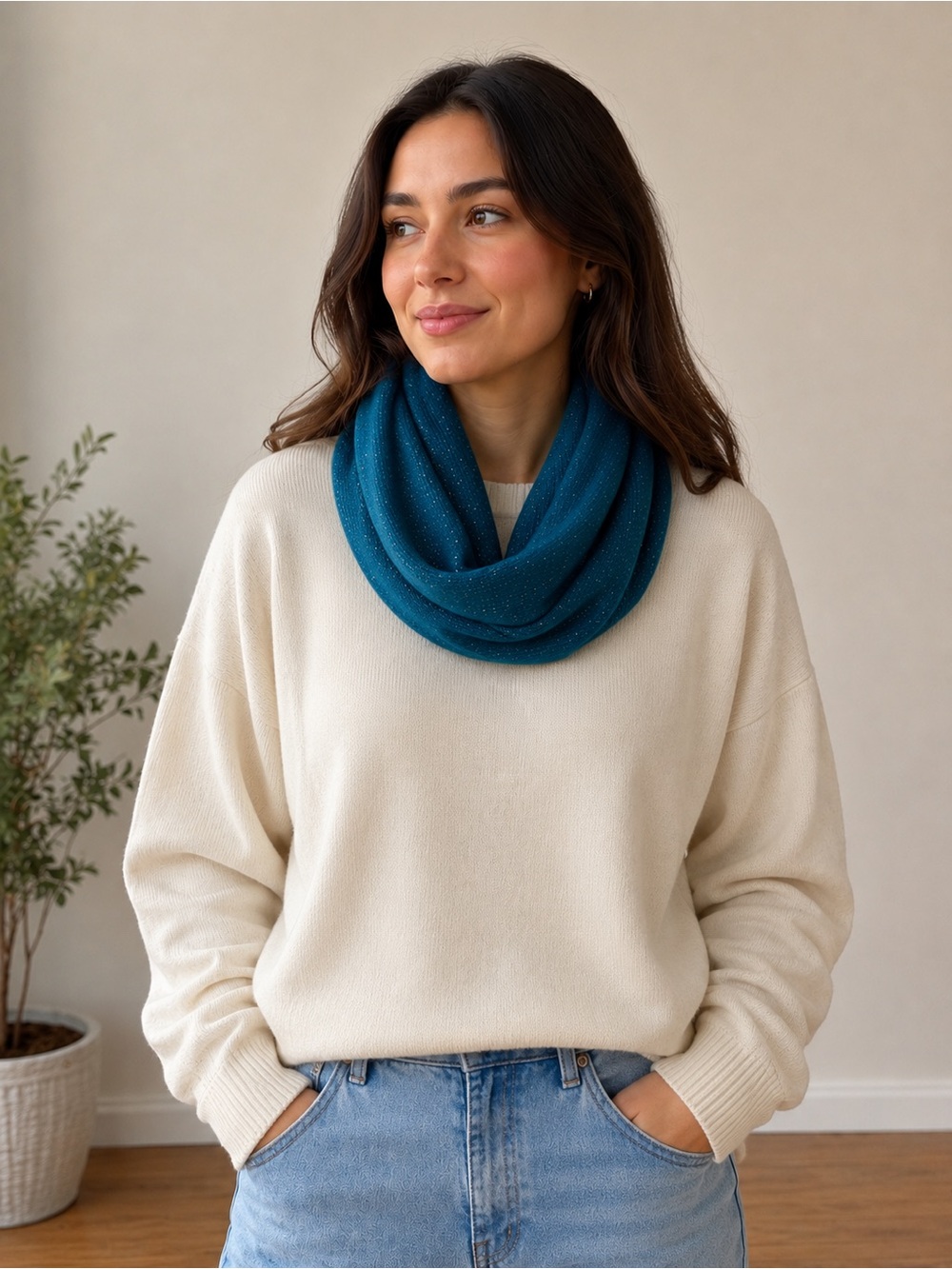 Blue Infinity Scarf